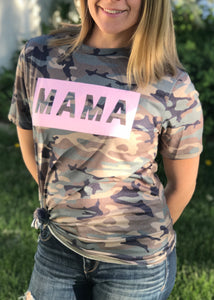 Mama Camo Shirt on model | Mom Shirts