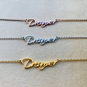 Dreamer Necklace in rose gold, silver and gold | Intention Jewelry